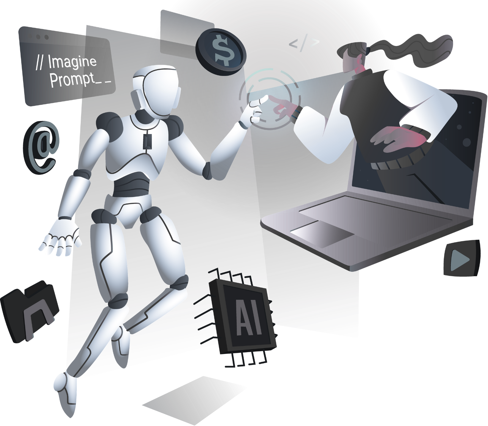 AI accounting and finance illustration